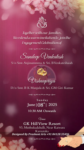 EGP-002 | Announce Your Engagement  in Style: Customizable Invitation EGP-002 | Announce Your Engagement  in Style: Customizable Invitation