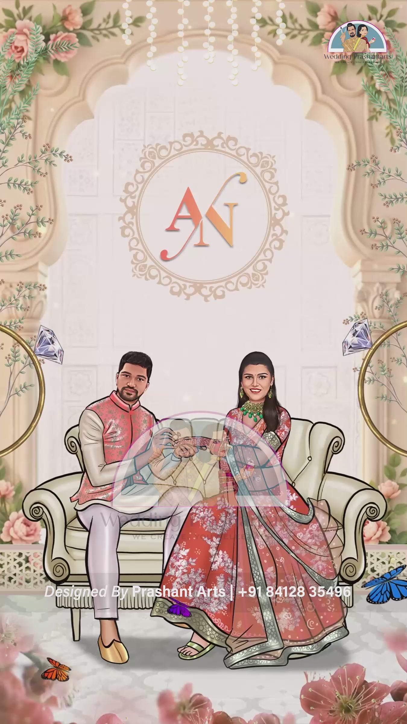EGC-020 Elegant Engagement Invitation Video | Modern & Classy Design
