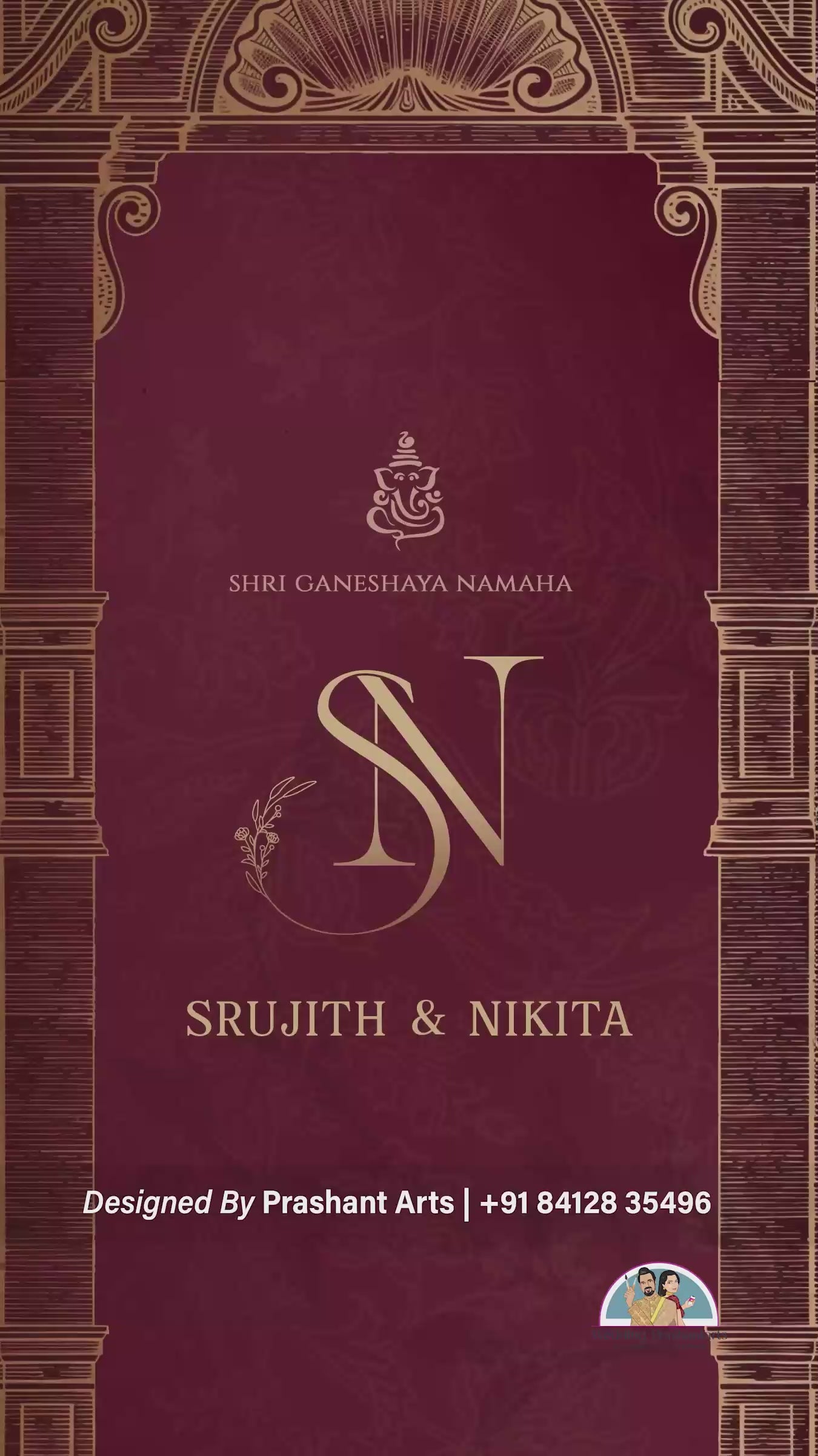 SIV-022 | South Indian Wedding Invitation Video - Traditional & Elegant