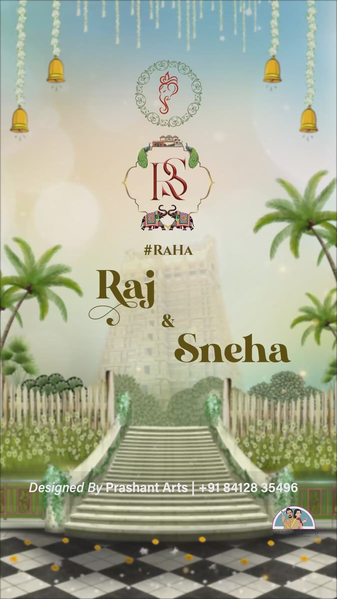 SIC-027 | Elegant South Indian Wedding Invitation – Traditional & Customized Designs