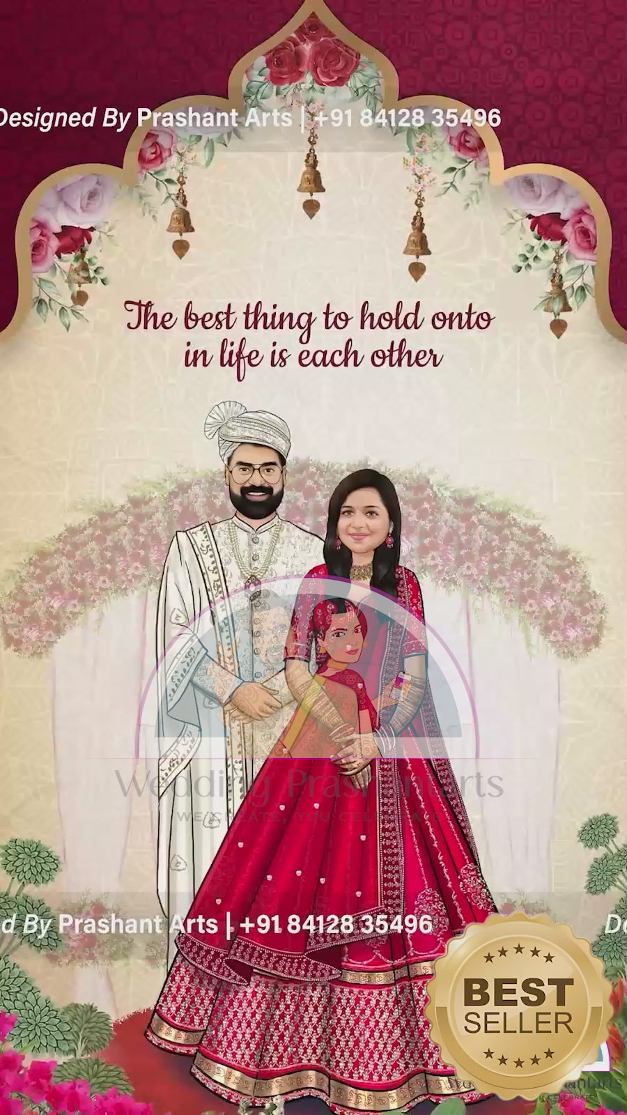 NIC-004 | North Indian Wedding Caricature Invitation : Embark on a Timeless Legacy NIC-004 | North Indian Wedding Caricature Invitation : Embark on a Timeless Legacy