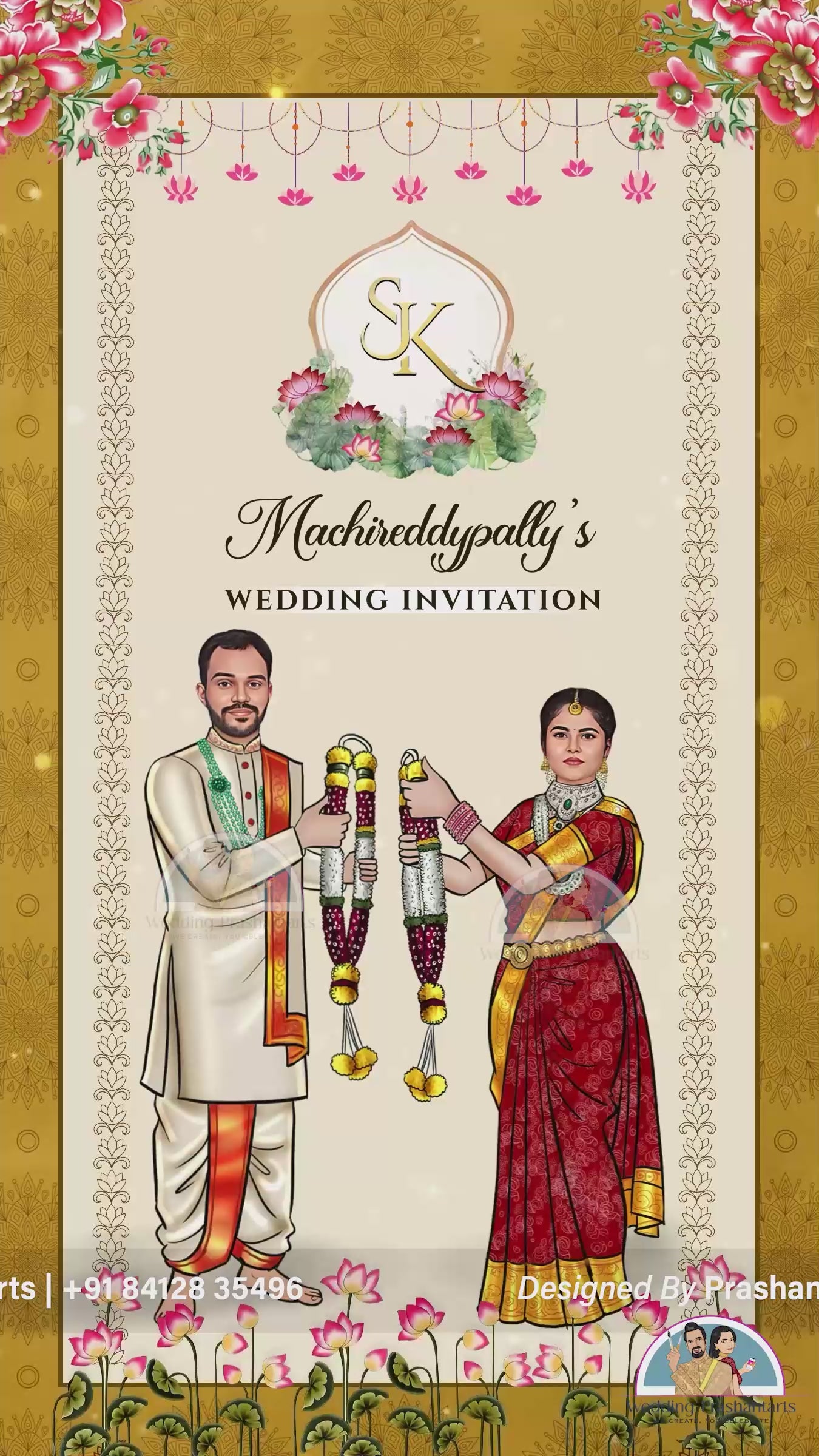 SIC-010 | Whispers of the South: Embark on Our Traditional South Indian Wedding Invitation Journey