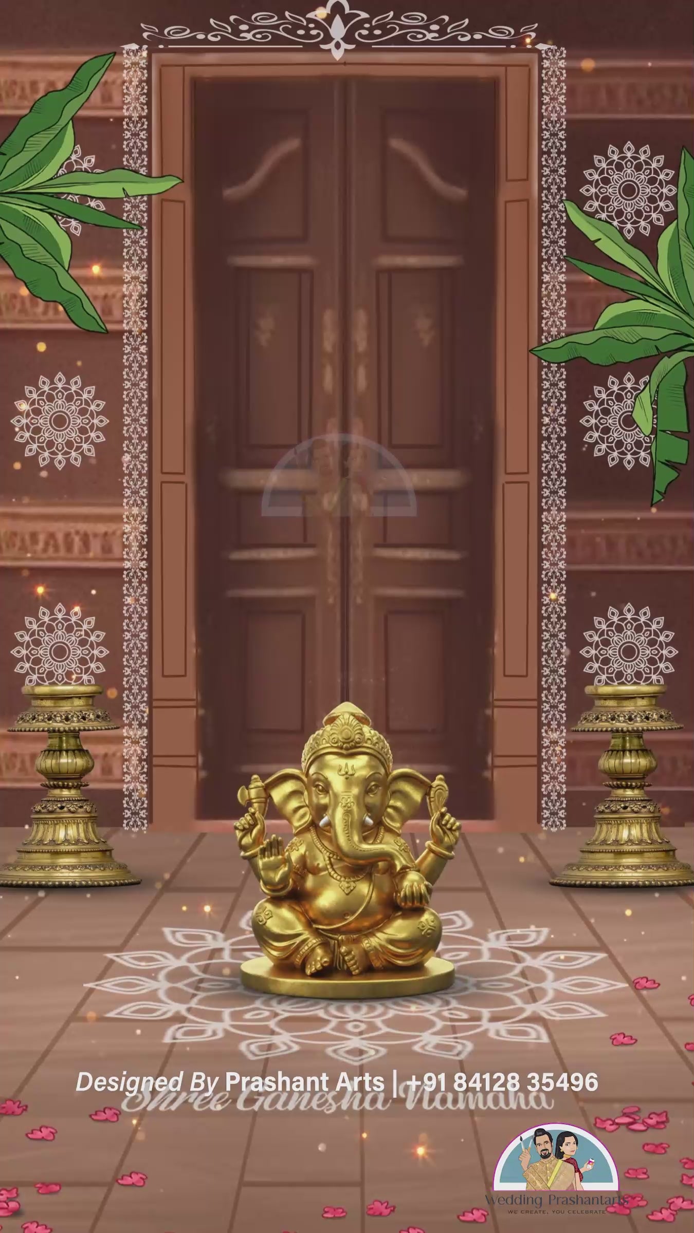 SIV-017 | Divine South Indian Wedding Video Invitation - Spiritual & Personalized