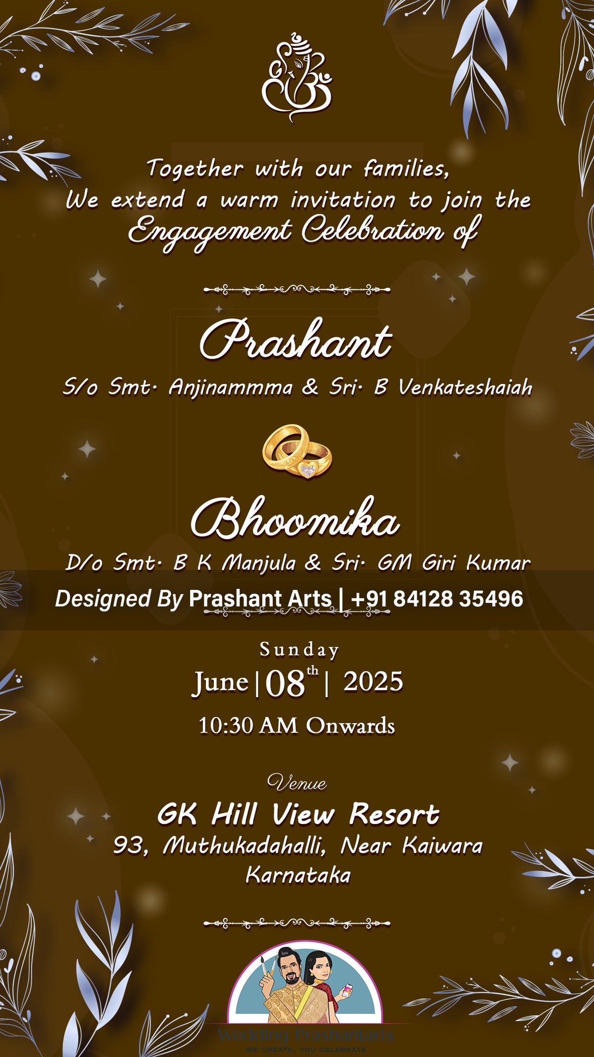 EGP-010 | Let the Celebrations Begin: Engagement Invitation for Your Spring Soiree
