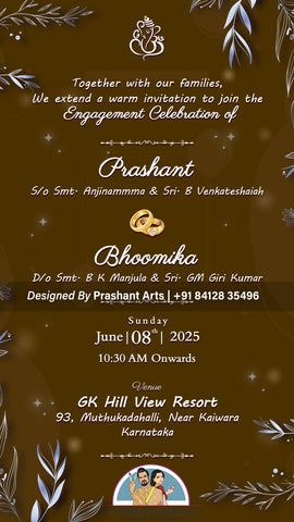 EGP-010 | Let the Celebrations Begin: Engagement Invitation for Your Spring Soiree