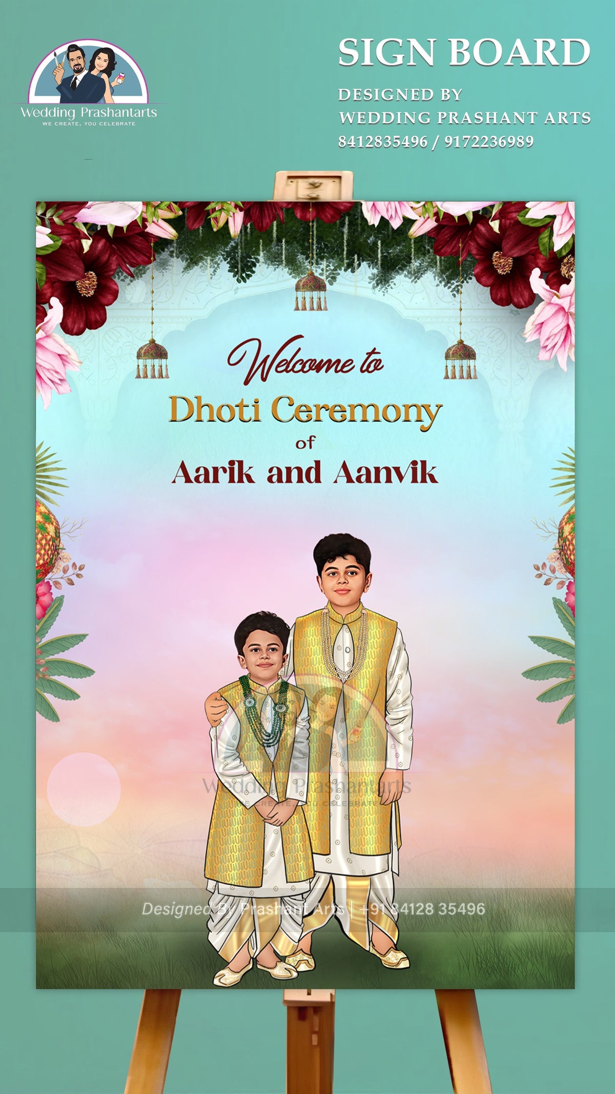 DCP-014 | Personalized Dhoti Function Welcome Board