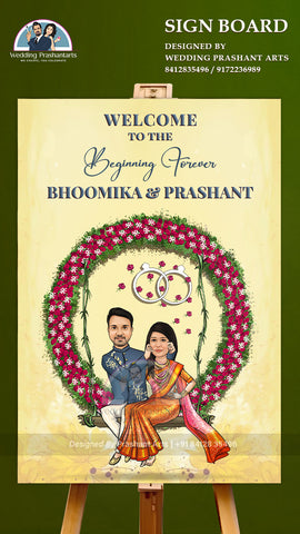 EGP-020 | Rustic Charm Engagement welcome board - Forever Starts Now