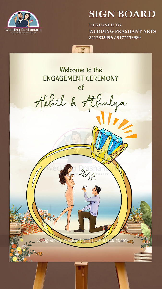 EGP-022 | Enchanting Engagement welcome board - A Fairytale Setting for Your Love