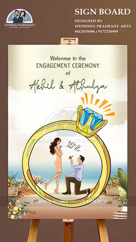 EGP-022 | Enchanting Engagement welcome board - A Fairytale Setting for Your Love