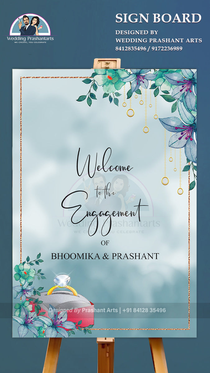 EGP-023 | Creative Engagement welcome board - Announce Your Love Story Uniquely