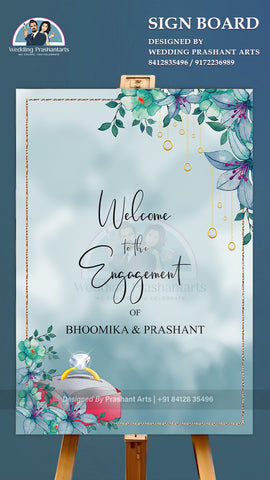 EGP-023 | Creative Engagement welcome board - Announce Your Love Story Uniquely