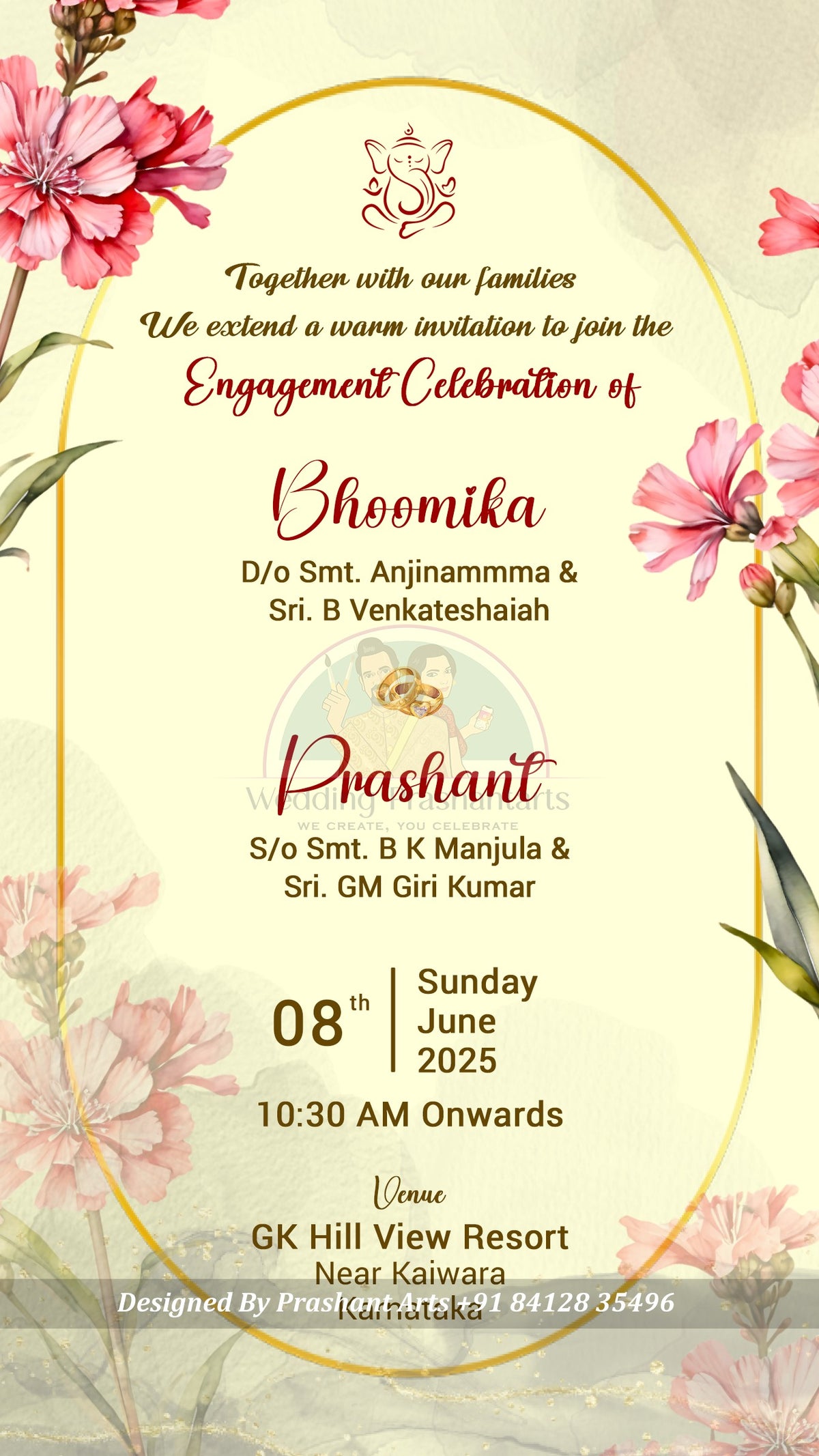 EGP-003 | Love is in the Air: Affordable Ring Ceremony Invitation