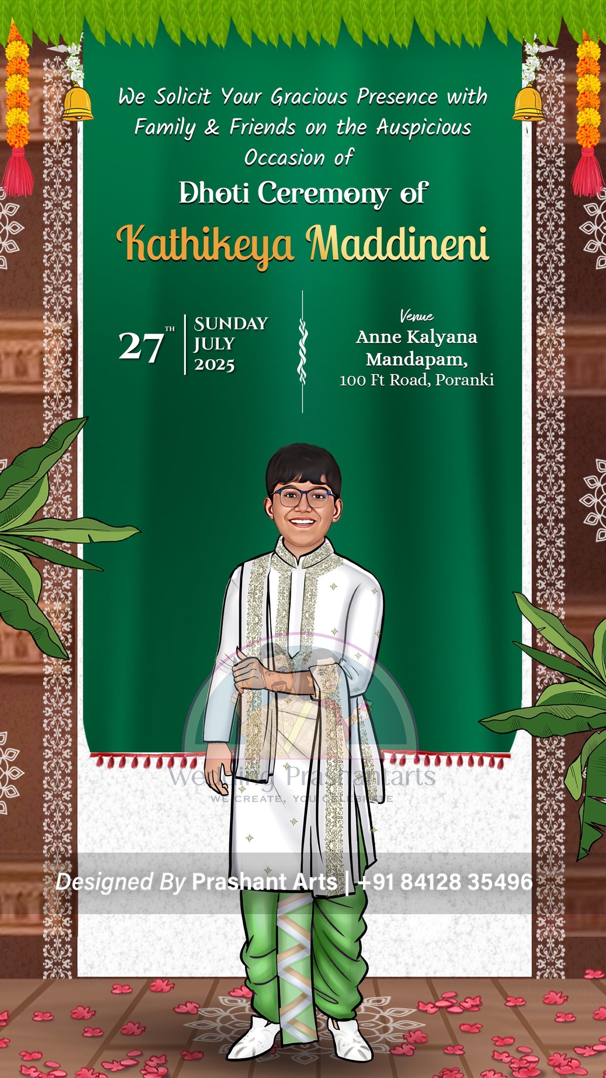 DCP-008 | Premium Dhoti Ceremony Invitation Card