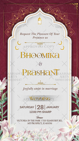 Muslim Wedding Invitations That Wow: Stand Out with Unique Designs | MS-004