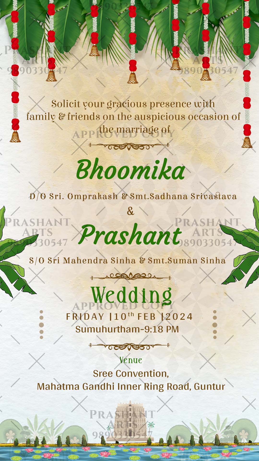 SI-001 | South Indian Wedding Invitation - Elegance Awaits