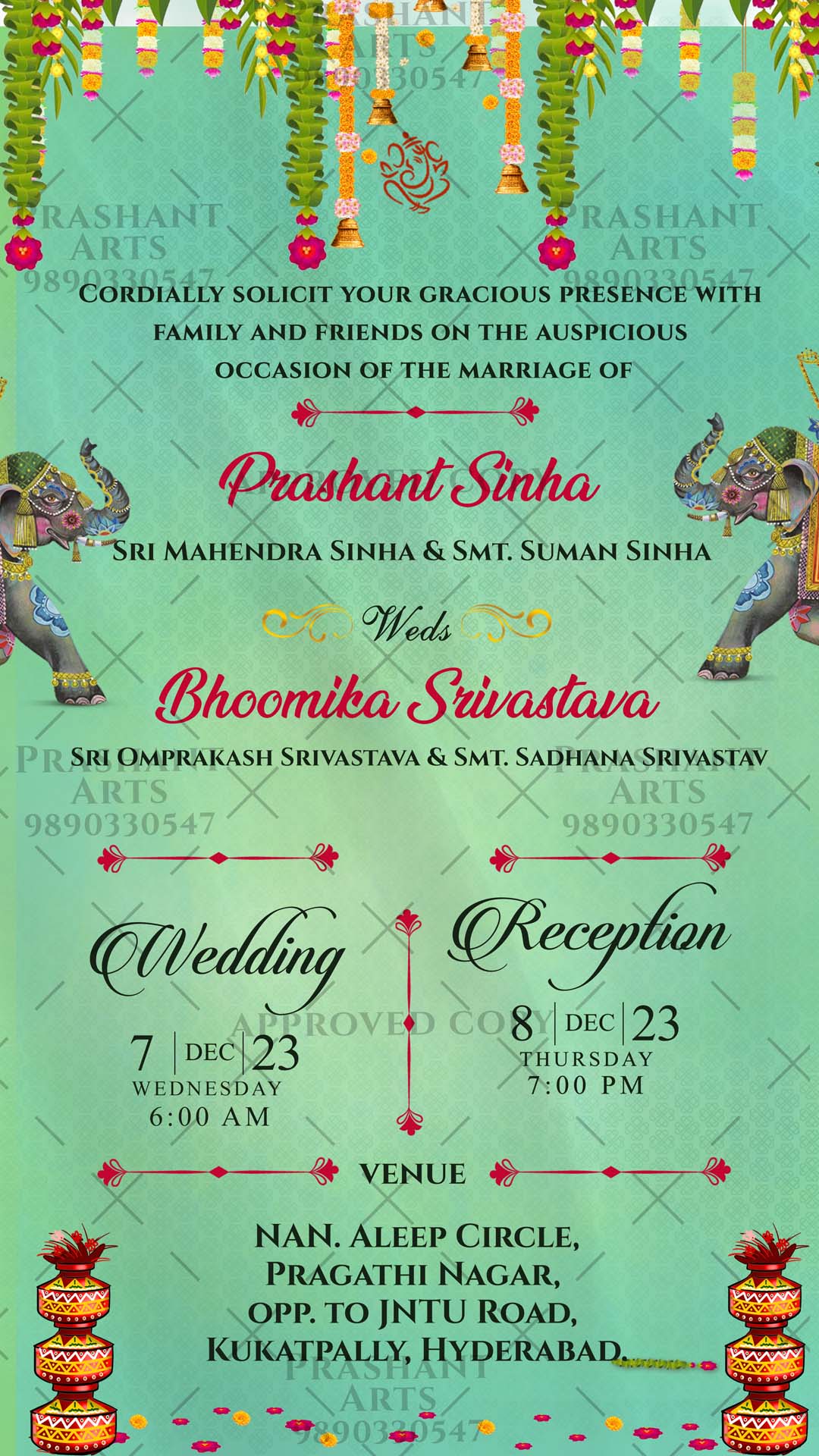 SI-004 | South Indian Wedding Invitation - Find Your Perfect Match