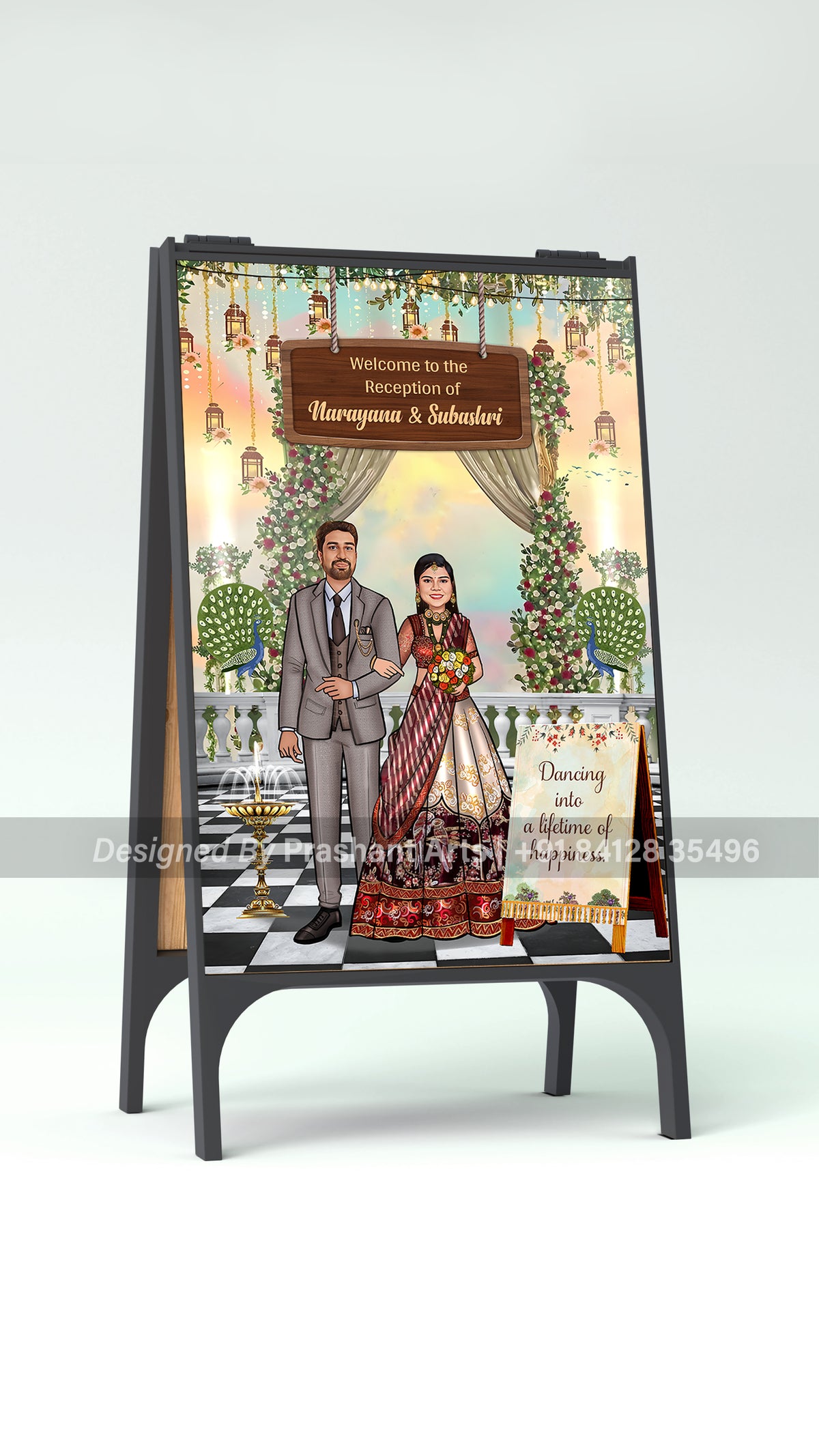 WC-014 | Impress Your Wedding Guests from the Start: Creative Caricature Welcome Boards