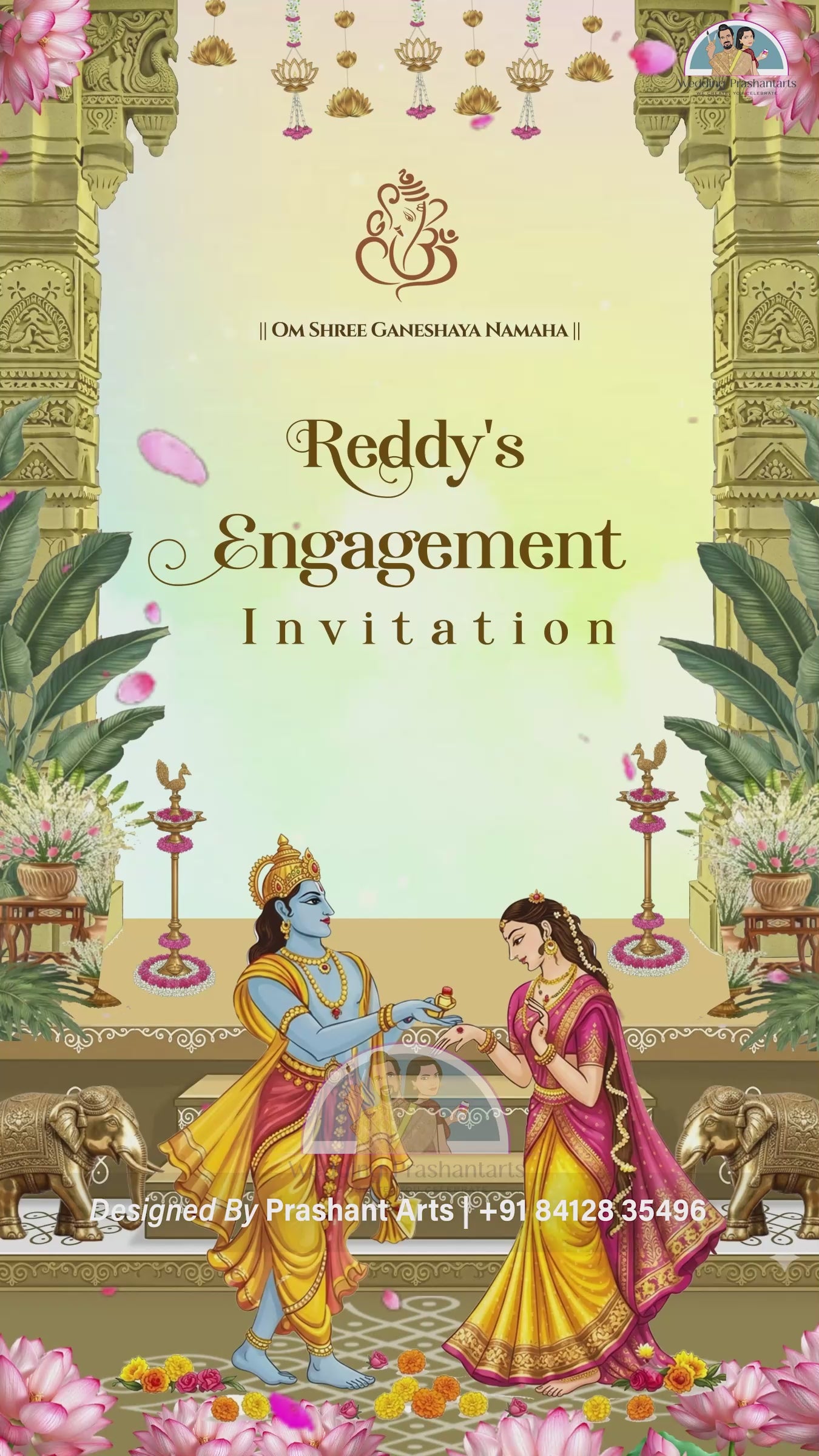 EGC-001 | Bapu Bomma Engagement Caricature Invitation Video