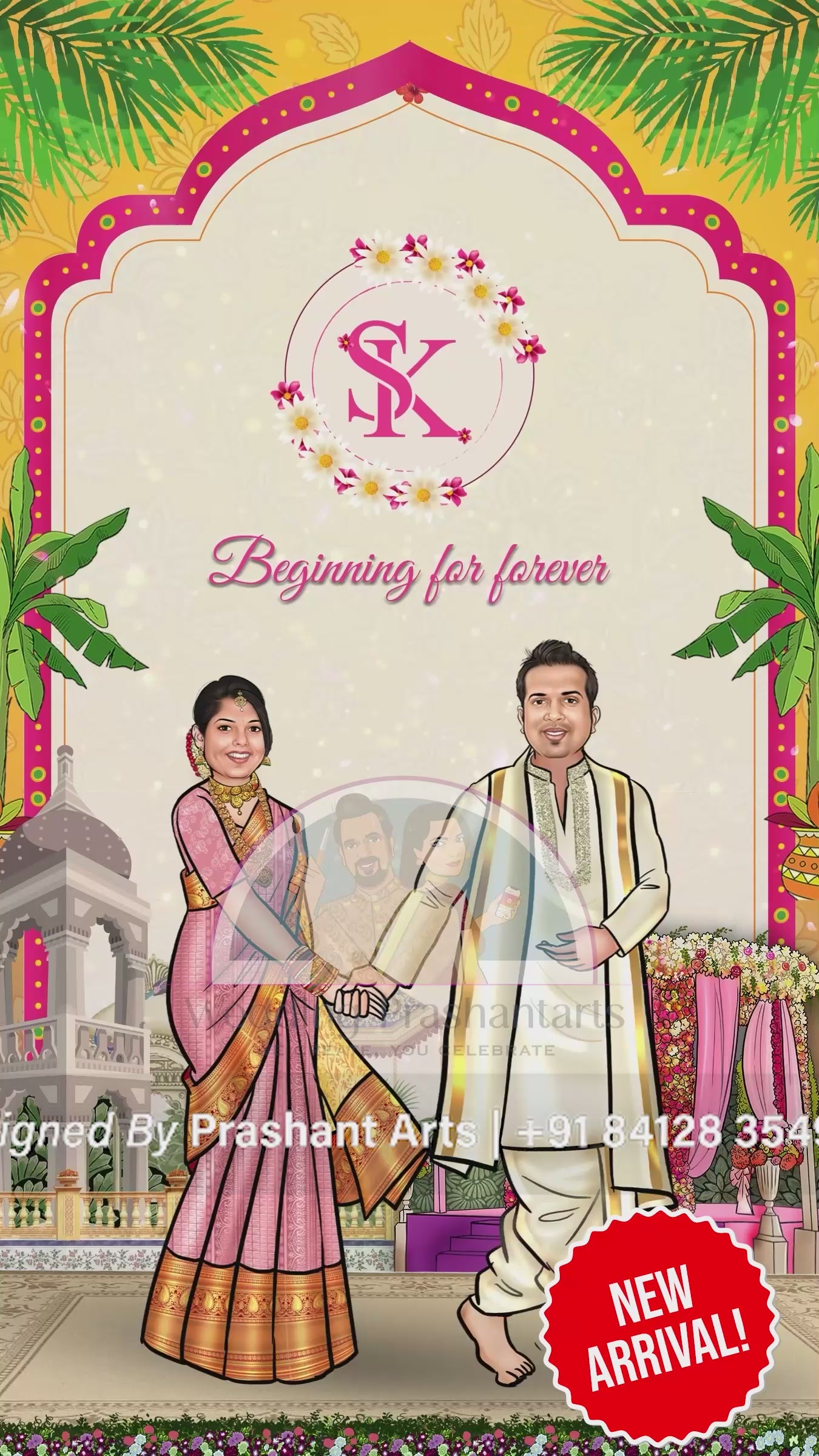 SIC-015 | Cultural South Indian Wedding Video Invitation - Heritage & Personalized