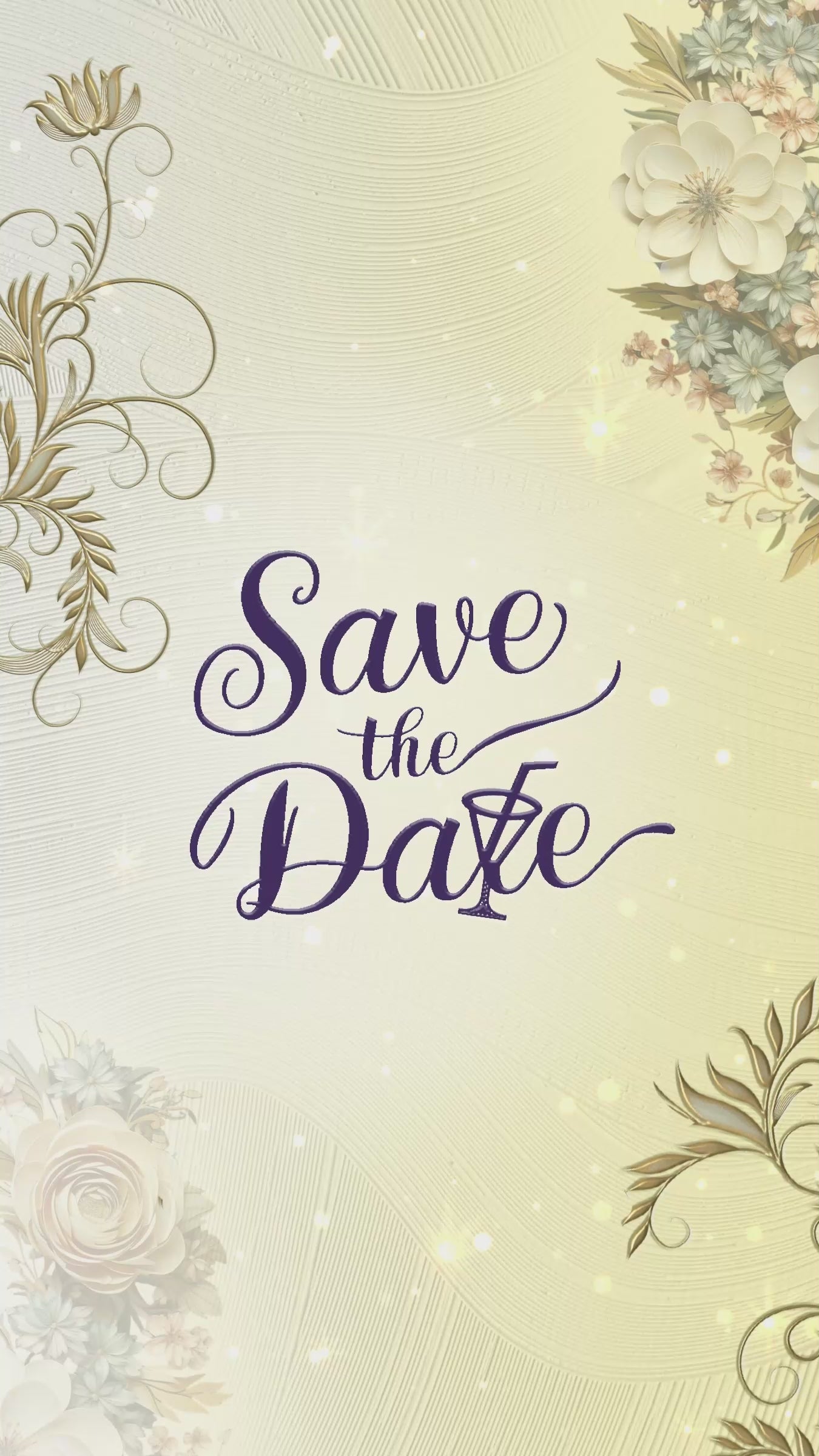 SDV-018 | Chic Save the Date Video Invitation - Stylish & Eco-Friendly