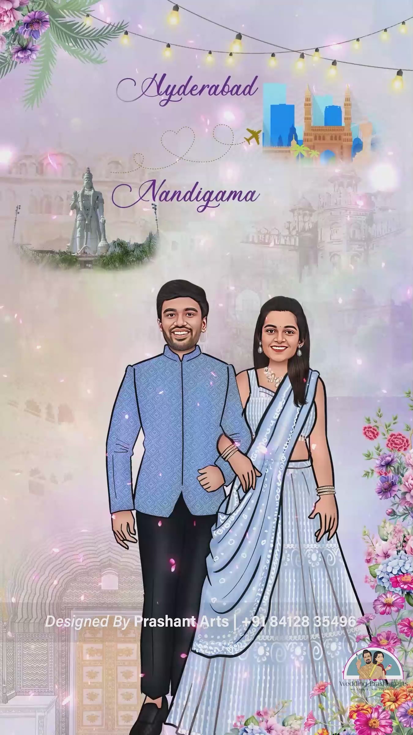 SBI-003 | Creative Story-Based Wedding Invitation Card