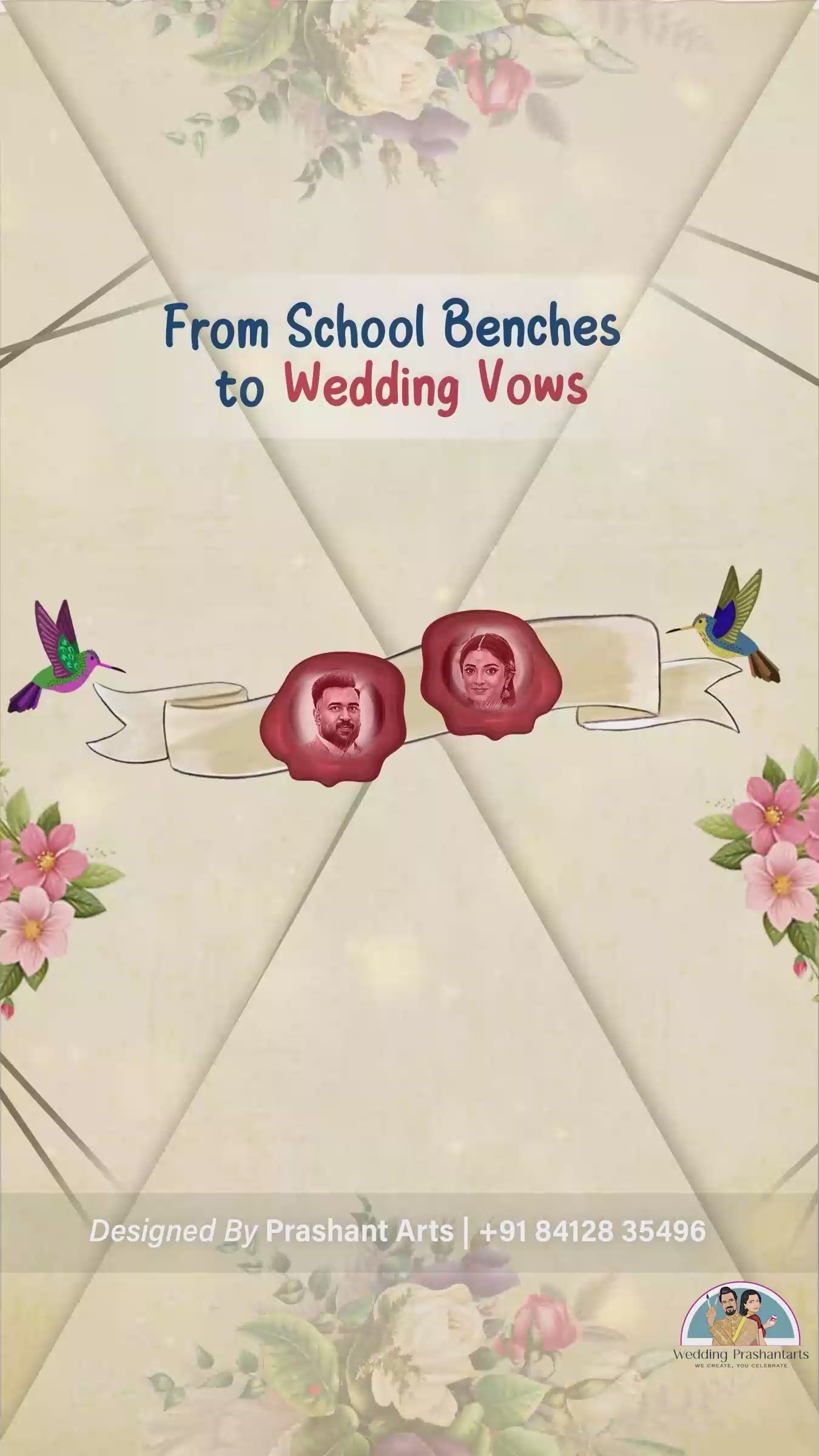 SBI-001 | Story-Based Wedding Invitation – Customized Caricature Design