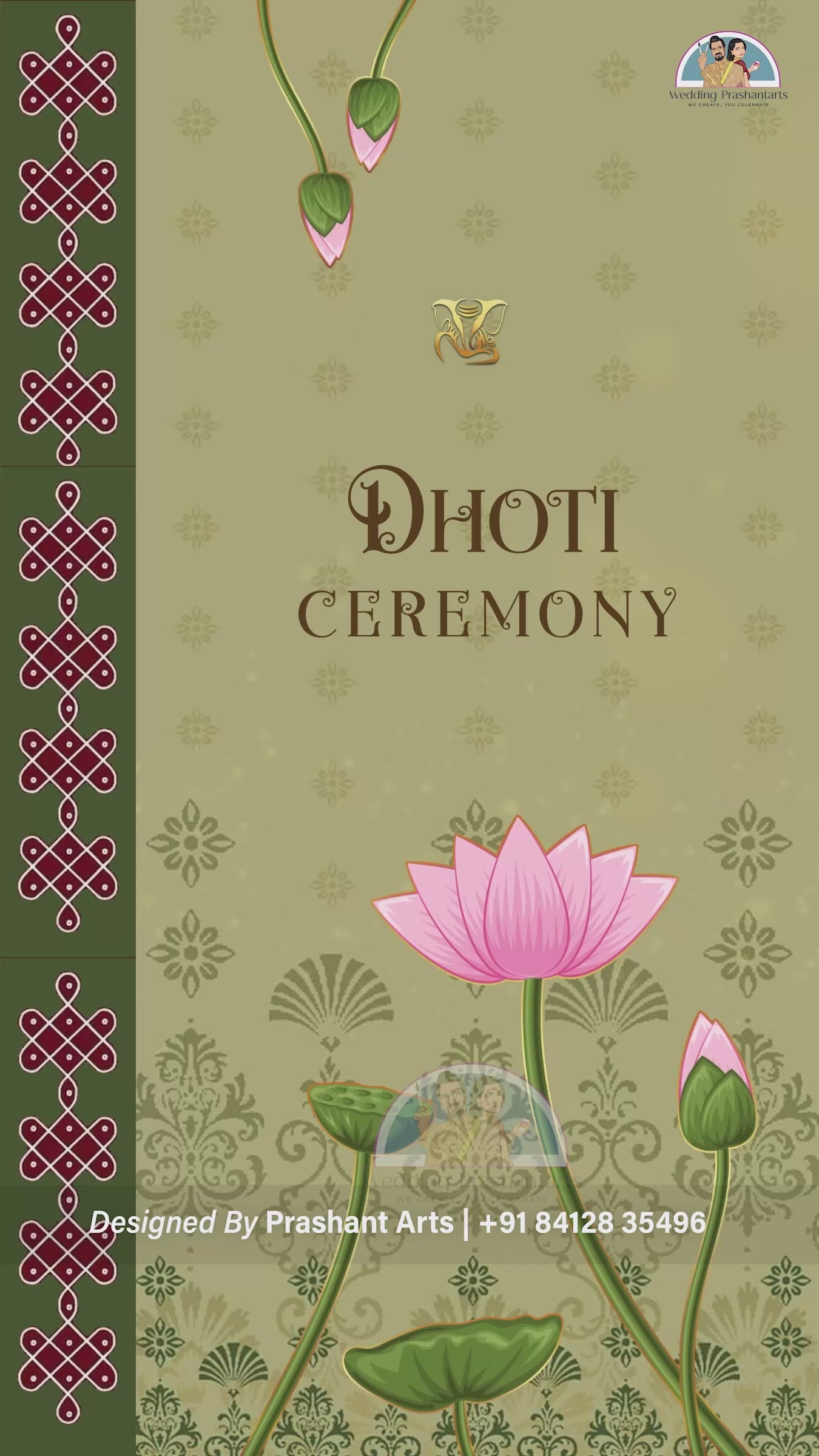 DCI-004 | Personalized Dhoti Ceremony Invitation – Celebrate Tradition in Style
