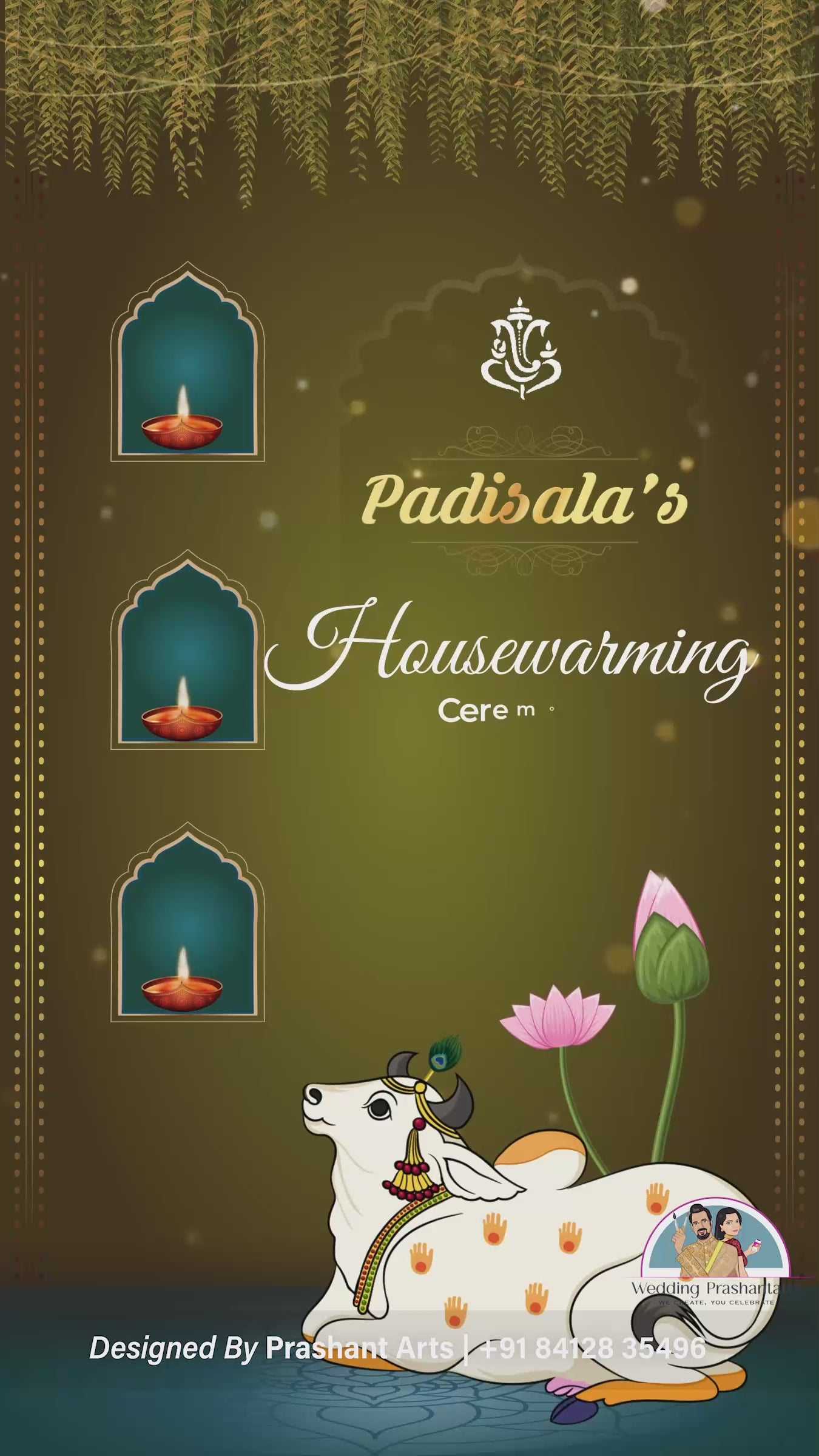 HWC-006 | Premium Caricature Housewarming Invitation Video