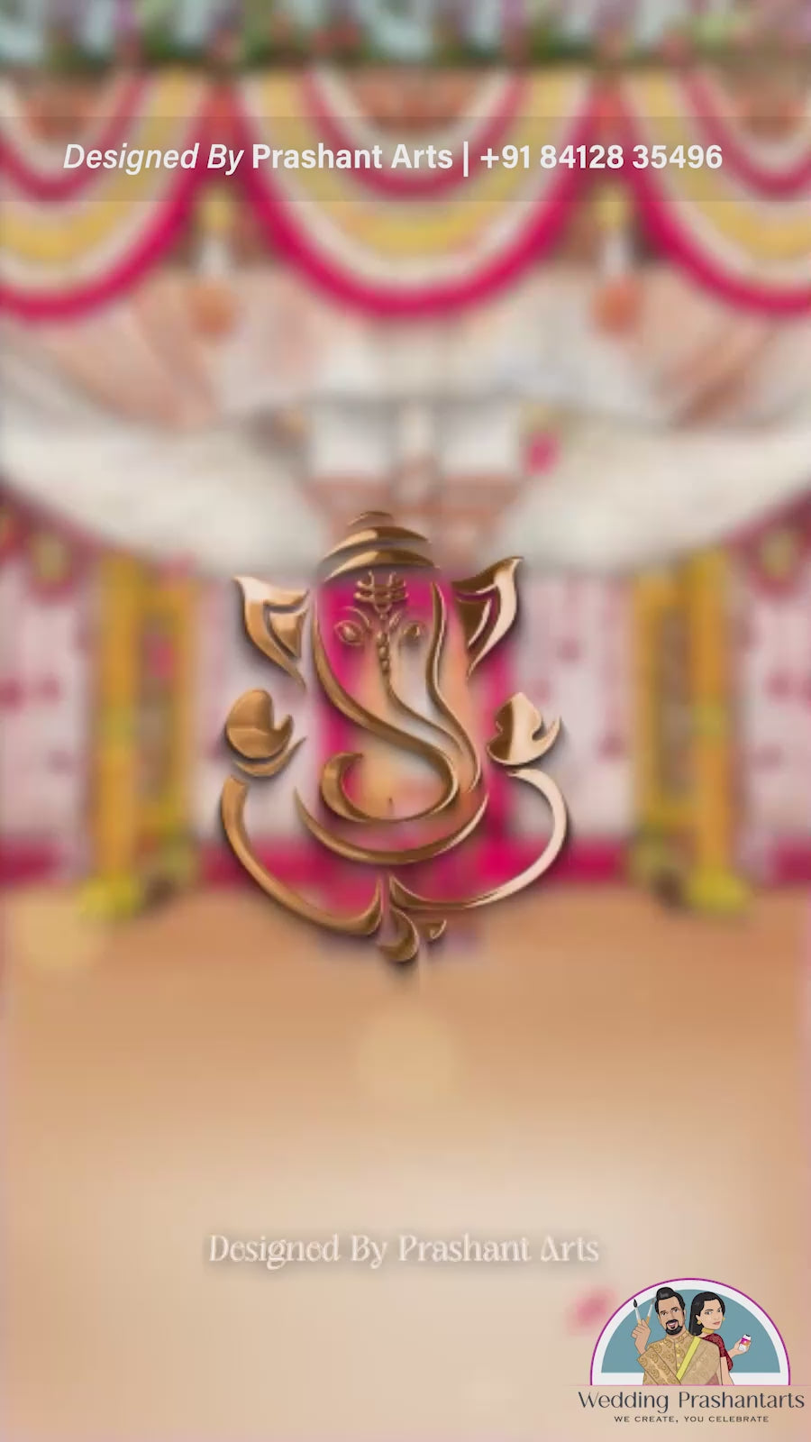 SIV-013 | Ganesha South Indian Wedding Video Invitation - Vibrant & Personalized