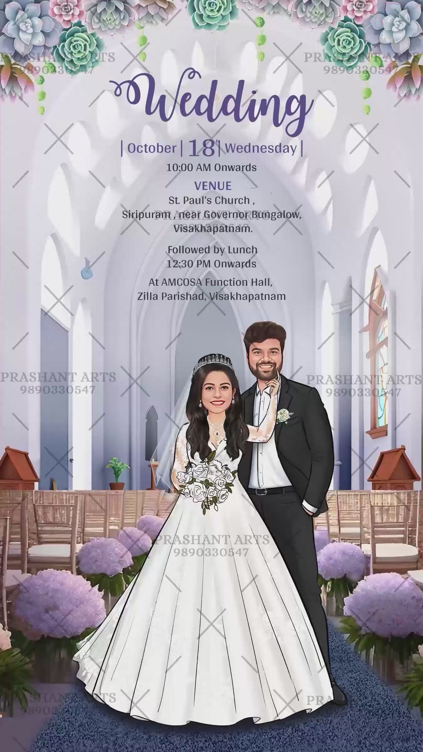 Christian wedding invitation