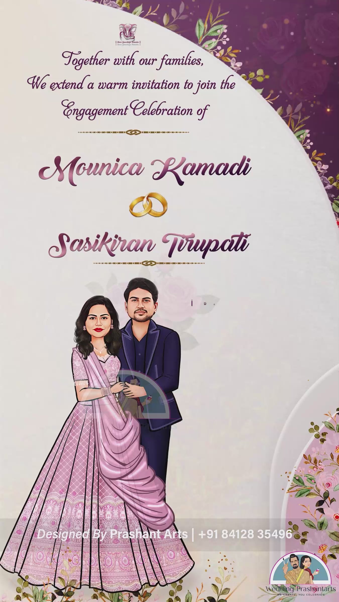 EGC-016 | Luxury Engagement Video Invitation - Premium Design