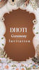 DCI-002 | Traditional Dhoti Ceremony Invitation – Customized for Your Celebration