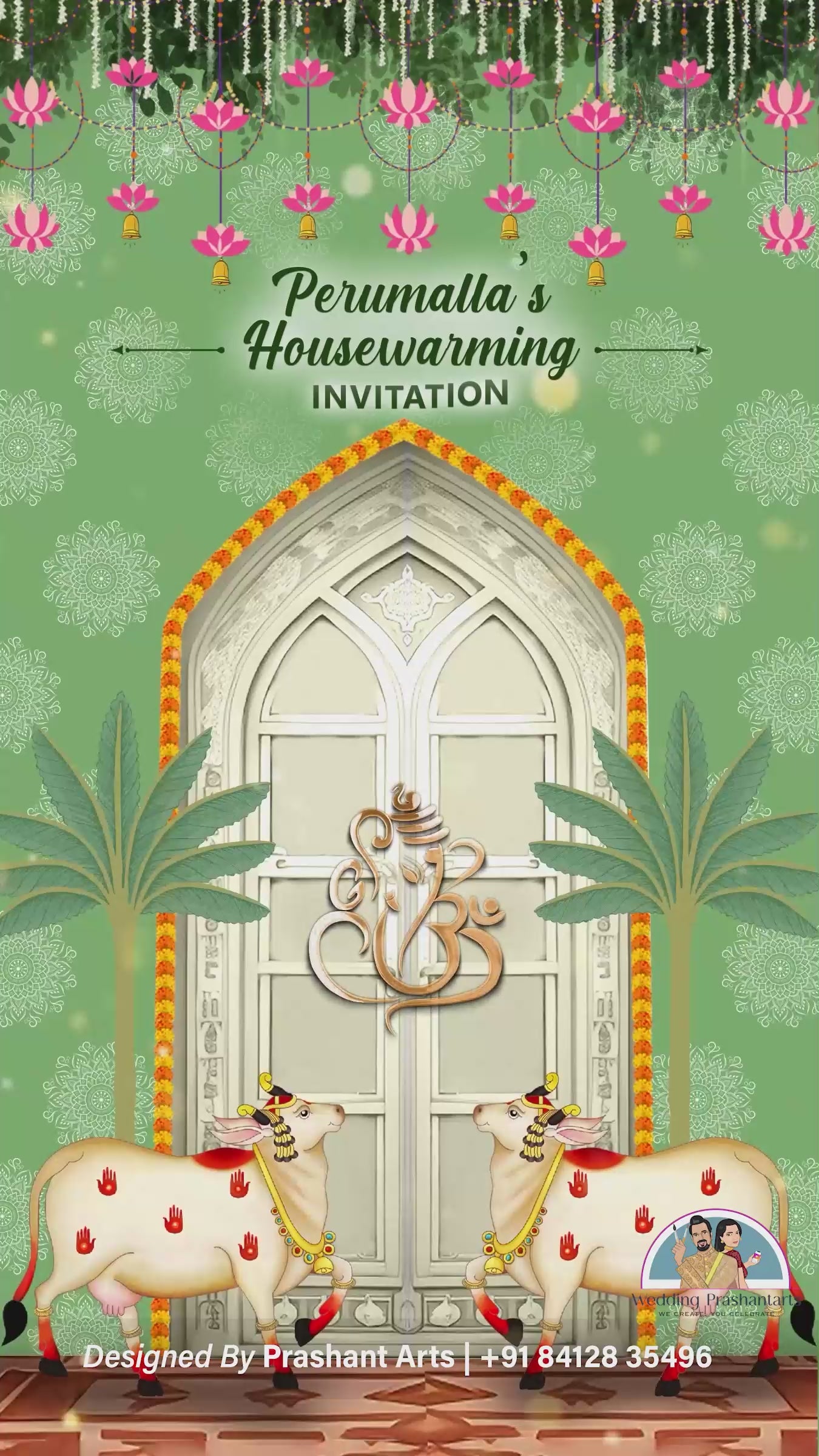 HWC-004 | Floral Housewarming Invitation Video