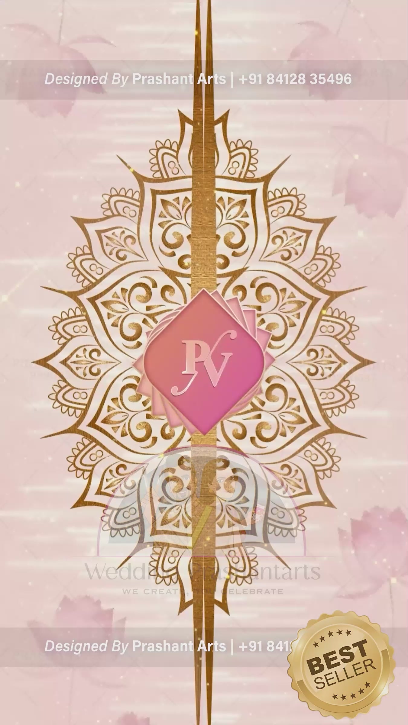 SIC-020 | Serene South Indian Wedding Video Invitation - Graceful & Customizable