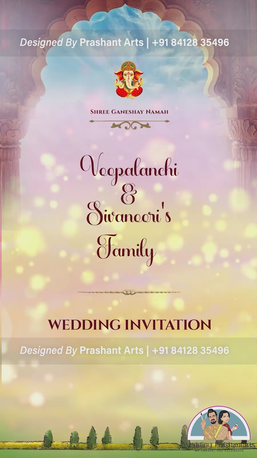 SIC-037 | South Indian Wedding Invitation: Celebrate a Fusion Fiesta