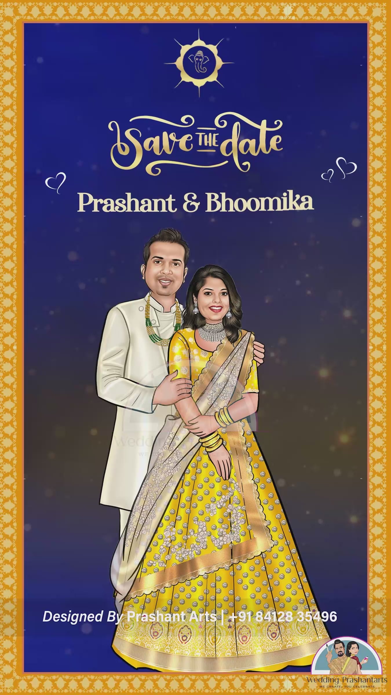 EGC-017 | Vintage Engagement Video Invitation - Retro-Inspired & Personalized