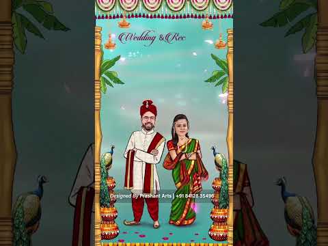 MRV-005 | Marathi Wedding Caricature Invitation Videos: Share Your Special Day in Style