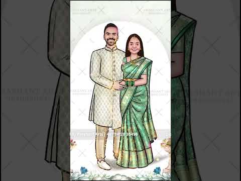 Elegant and Enchanting Engagement Caricature Invitation | EGC-004