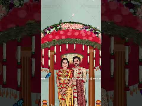 Blessings Unveiled: South Indian Wedding Invitation Suite | SIV-002