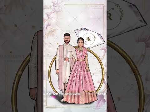 Classic Engagement Caricature Invitation Video | EGC-001