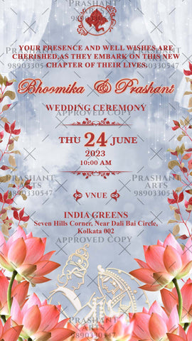 The Perfect Bengali Wedding Invitation Starts Here: Shop PrashantArts | BE-006