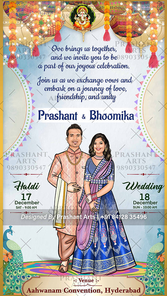 Indian Wedding Invitation Maker: Create a Memorable Invite | BG-004