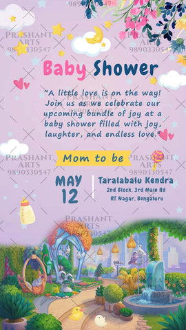 Celebrate a Godh Bharai with a Stunning Baby Shower Invitation! | BS-003