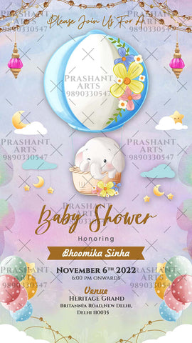 Celebrate New Beginnings with a Unique Baby Shower Invitation | BS-010
