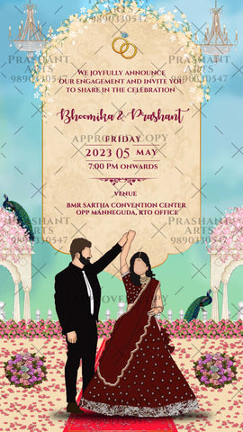 Announce Your Engagement  in Style: Customizable Invitations | EG-002