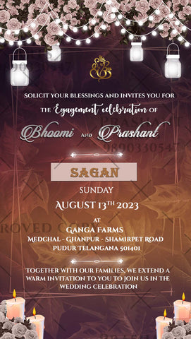 Mark Your Moment with Elegance: Get Your Dream Engagement Invitation | EG-012