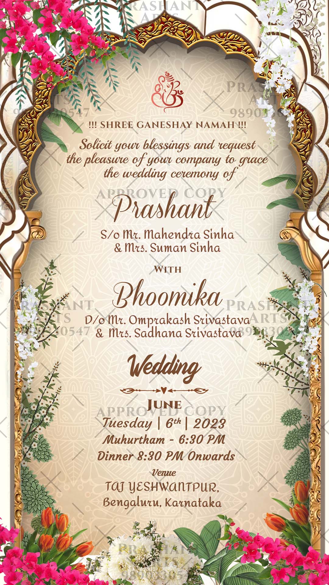 Set the Stage for Your Big Day: Exquisite Gujarati Wedding Invitations | GR-012