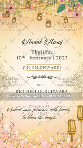 SD-004 | Modern Punjabi Wedding Invitations: Celebrate Your Love Uniquely