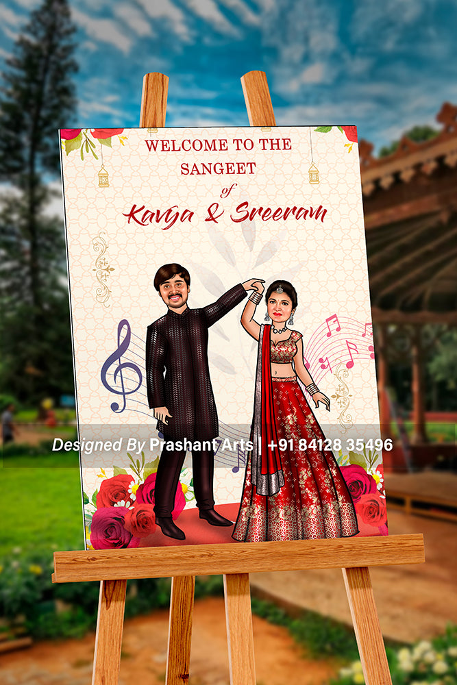 WC-004 | Show-Stopping Wedding Welcome Boards: Fun & Personalized Caricatures